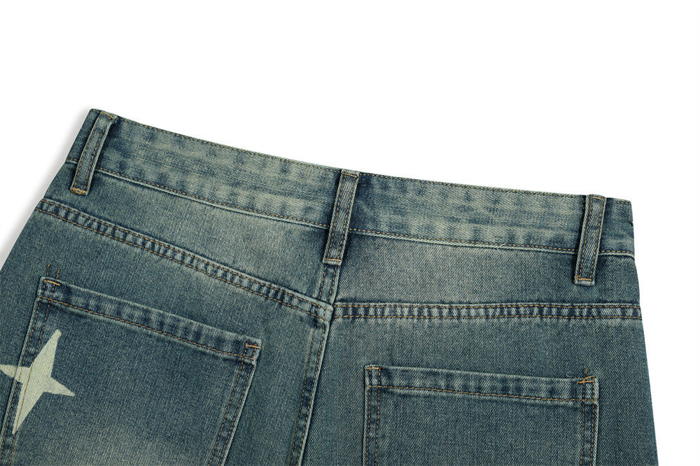 Cross Asterism Printed Cropped Pants Men's - Bellarte Enchanté Cross Asterism Printed Cropped Pants Men's